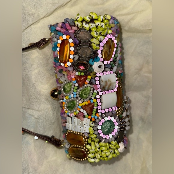 Luxury small beaded satchel/clutch purse NWOT - Picture 13 of 16